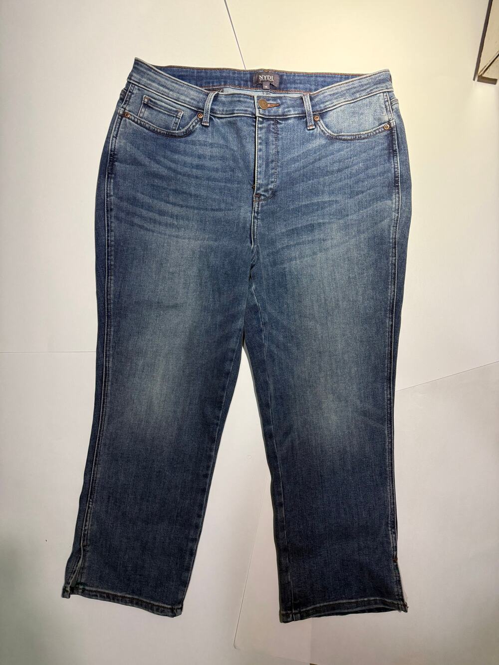 NYDJ Women's Lift Tuck Technology Medium Wash Ankle Jeans (Size 14)